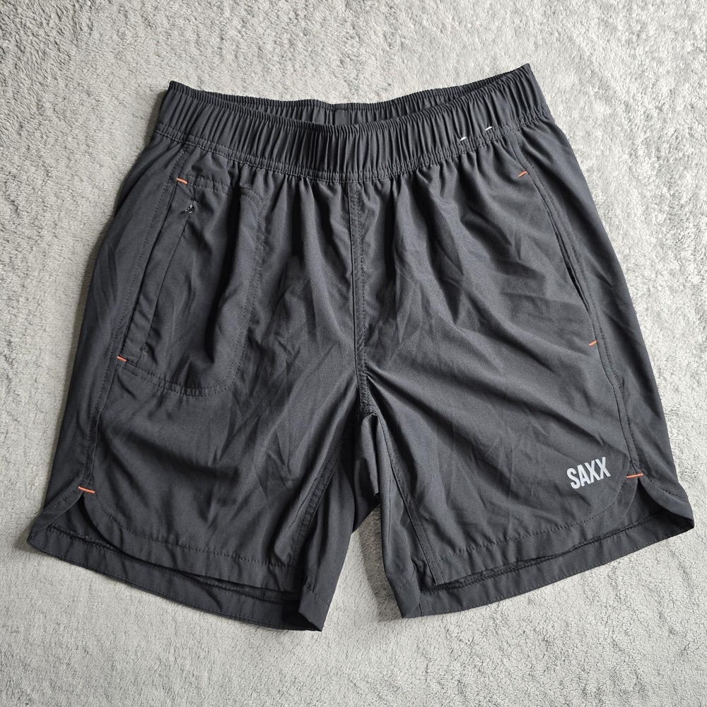 Saxx Gainmaker 2N1 Shorts Mens Small Black 7" BallPark Pouch Athletic Gym Run